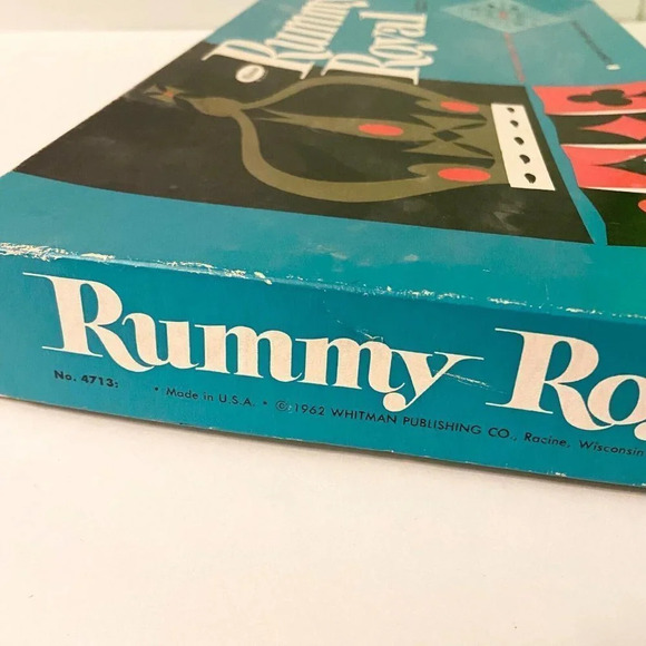 Vintage 1962 Rummy Royal Whitman Plastic Table Sheet Michigan  Rummy Game - Picture 3 of 16